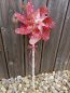 Preview: Windrad * 22 cm * Holzstil und -kugel handbemalt * Gartenstecker * Kinder * Deko * Blumen